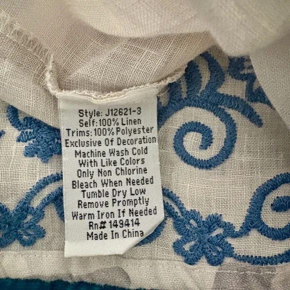 Johnny Was Pearl Camo Harriet Linen Tank Top - Picture 9 of 12